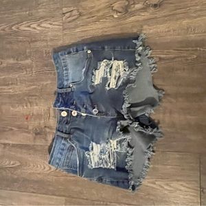 brand new blue jean shorts